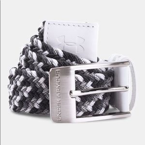 Under Armour braided belt: Charcoal/Gray/White